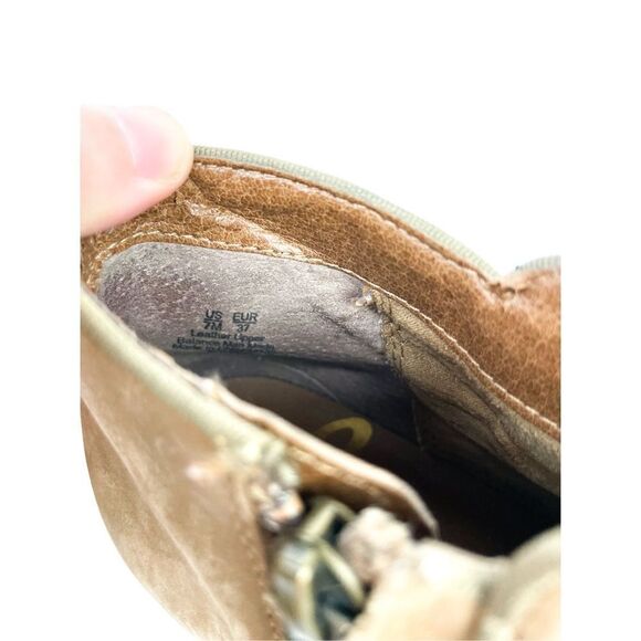 Sam Edelman Petty Tan Chestnut Leather Ankle Zip Bootie Shoes - Picture 7 of 7